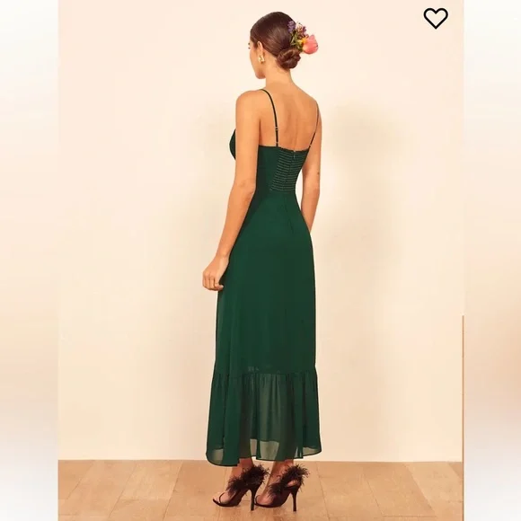 Reformation Emersyn Green Evening Dress - Picture 9 of 10